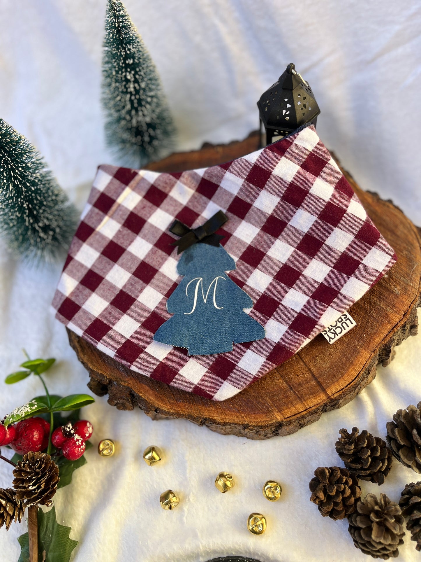 Bandana doble vista "Christmas denim"