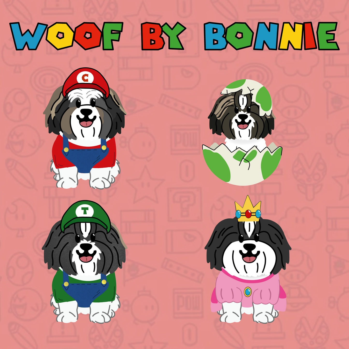 Bandana doble vista "Mario galaxy" ft Woof by Bonnie