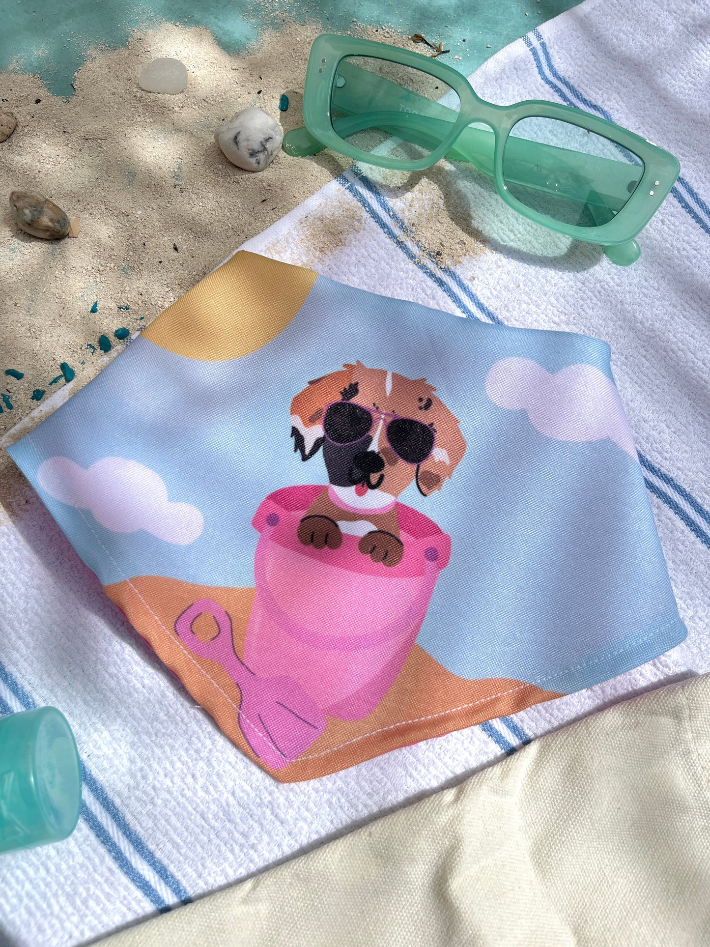 Bandana doble vista "Summer" ft Woof by Bonnie