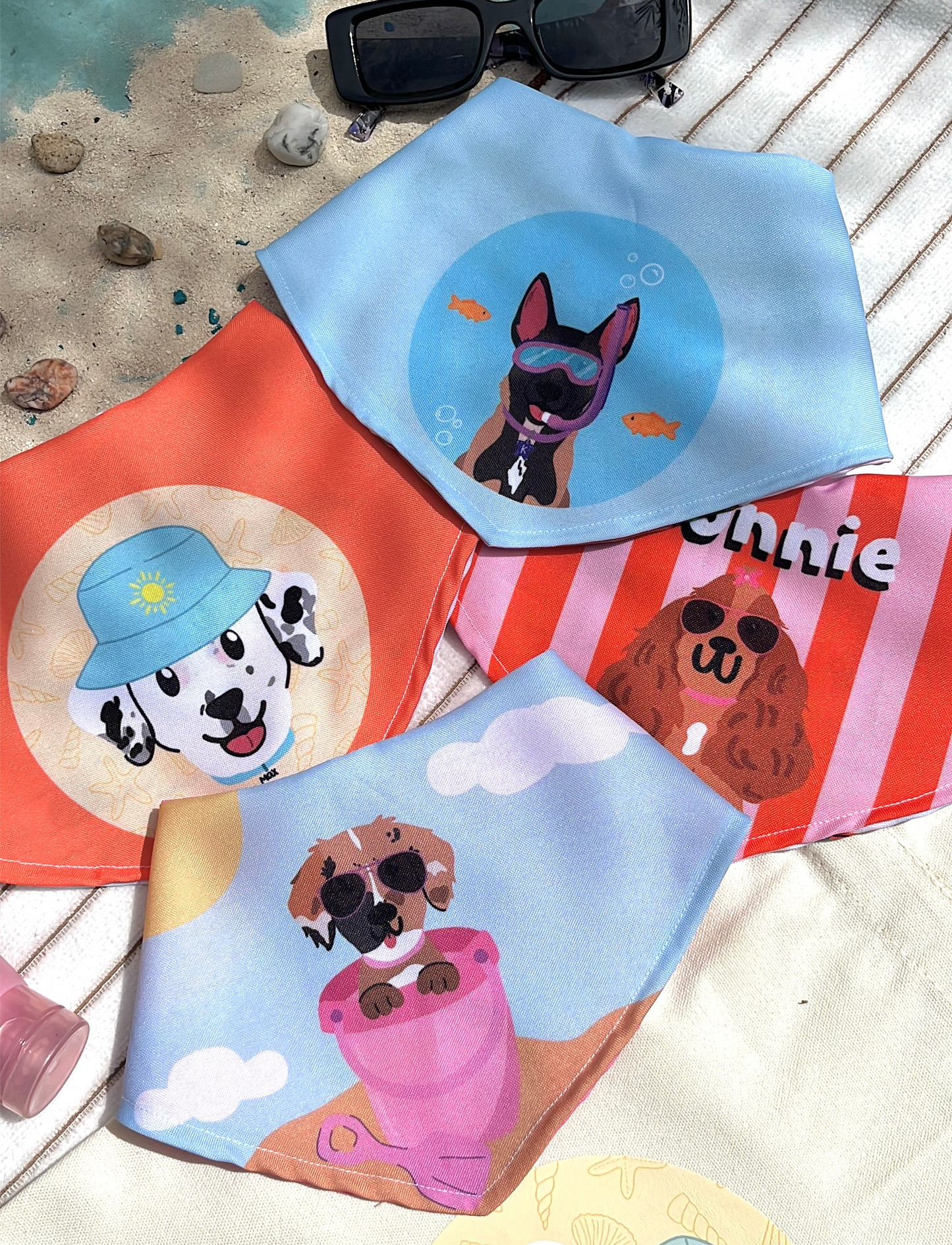 Bandana doble vista "Summer" ft Woof by Bonnie