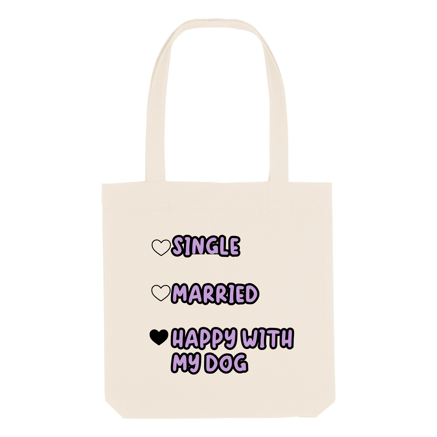 Tote bag "Happy w/ my dog"
