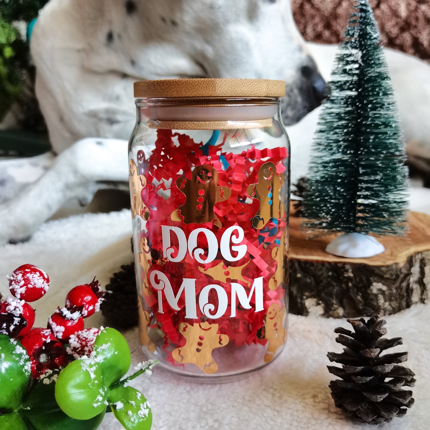 Vaso de vidrio personalizado