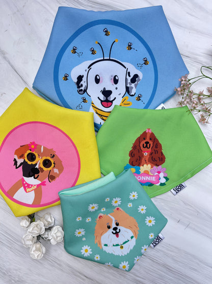 Bandanas doble vista "Spring" ft Woof by Bonnie