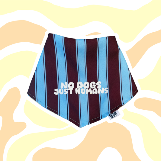 Bandana doble vista "No dogs just humans"