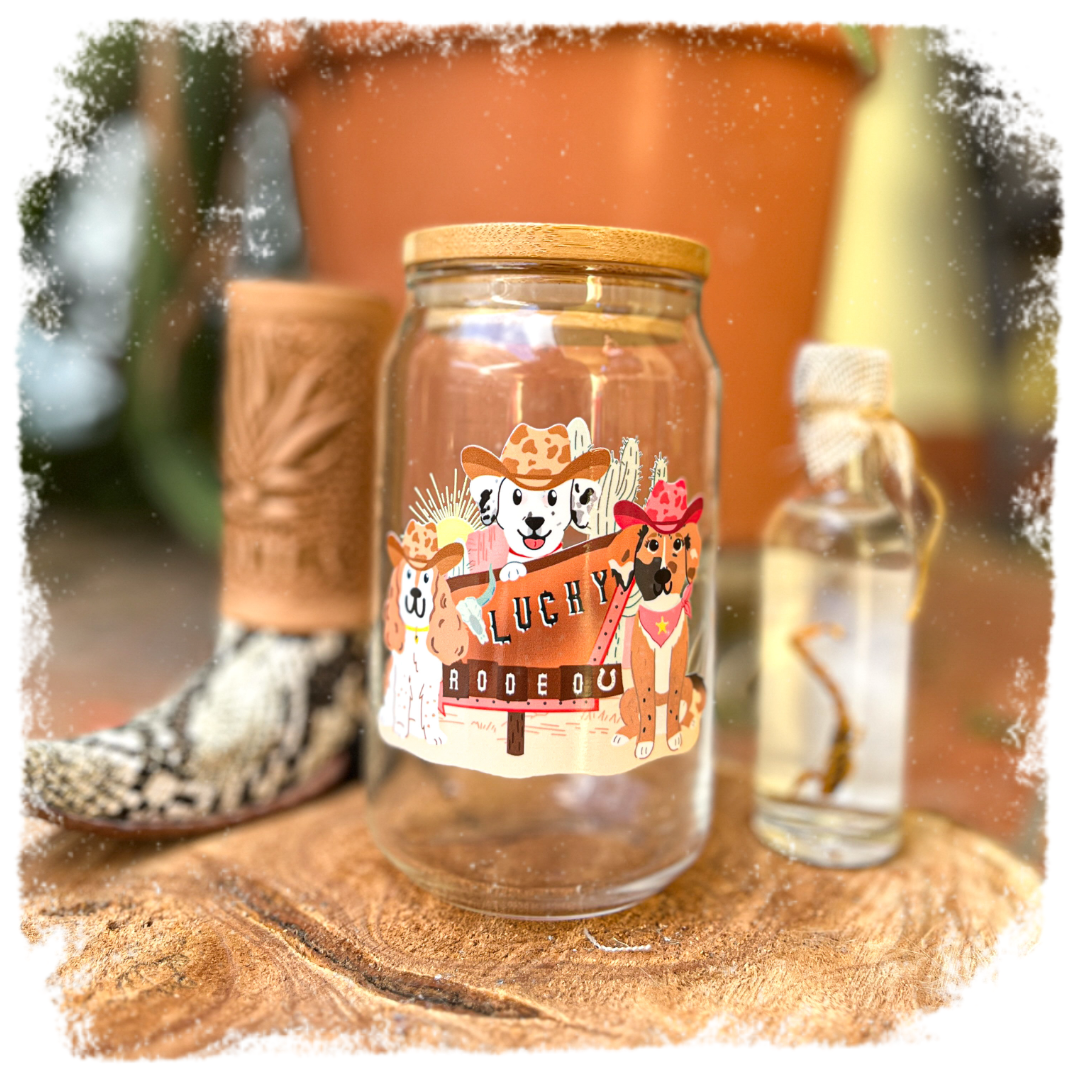 Vaso de cristal personalizado "Cowgirl Kryze" ft Woof by Bonnie