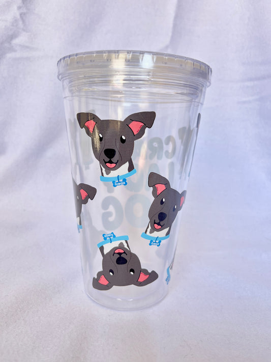 Vaso personalizado "CRAZY LADY DOG" ft Woof by Bonnie