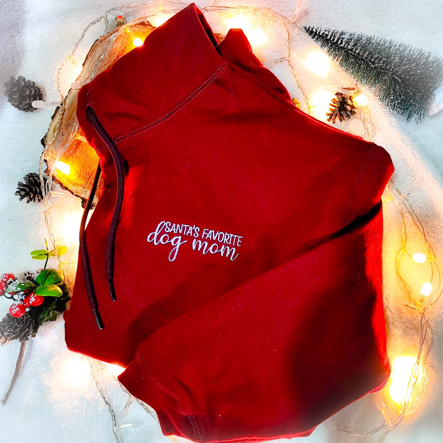 Sudadera "Santa's favorite dog mom"