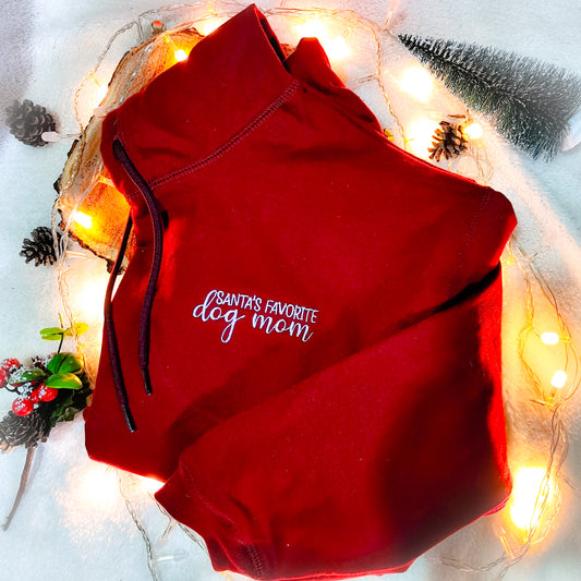 Sudadera "Santa's favorite dog mom"