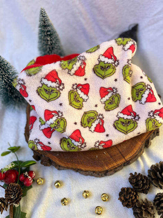 Bufanda con diseño "Grinch"