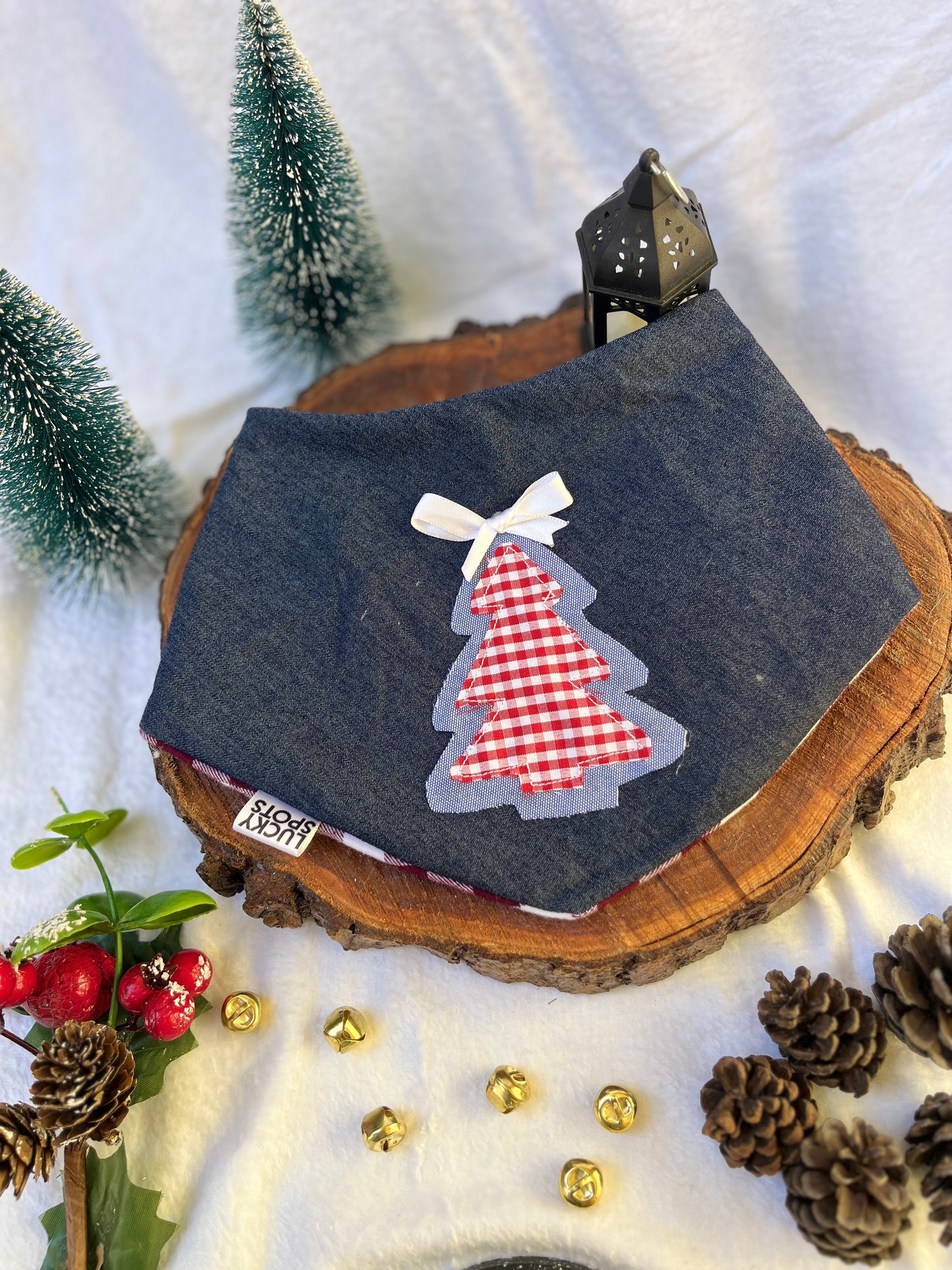 Bandana doble vista "Christmas denim"