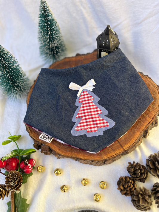 Bandana doble vista "Christmas denim"