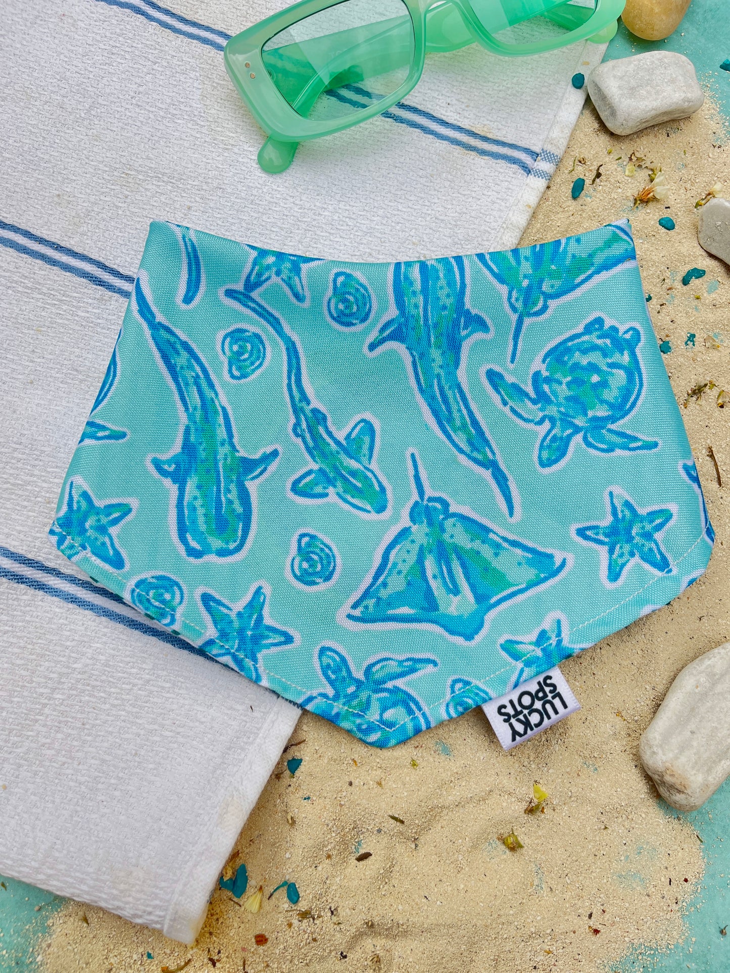 Bandana doble vista “Brisa azul"