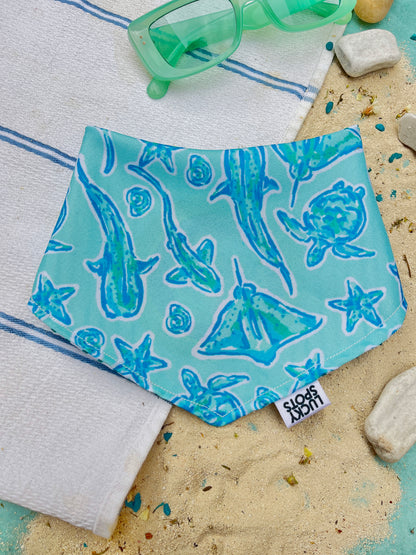 Bandana doble vista “Brisa azul"