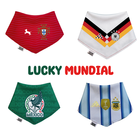 Bandana doble vista "Lucky Mundial" (Elige tu los equipos para tu bandana)