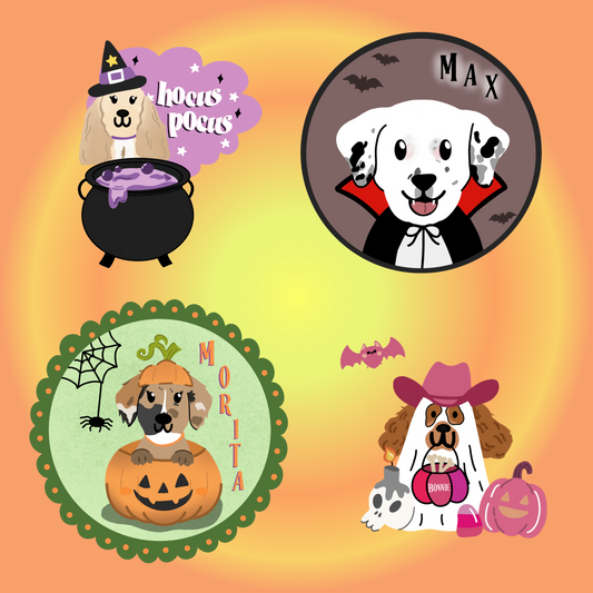 Bandana doble vista "Halloween" ft Woof by Bonnie