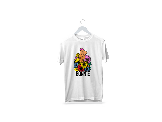 Playera/ tote bag "FlowerBonnie" ft Woof by Bonnie