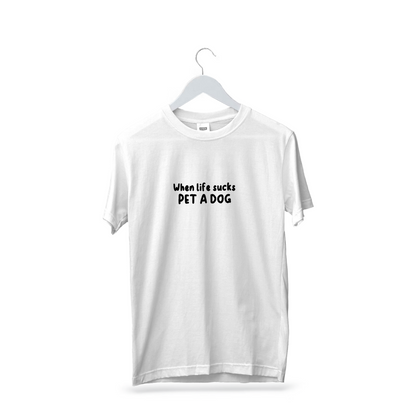 Playera "Pet a dog"