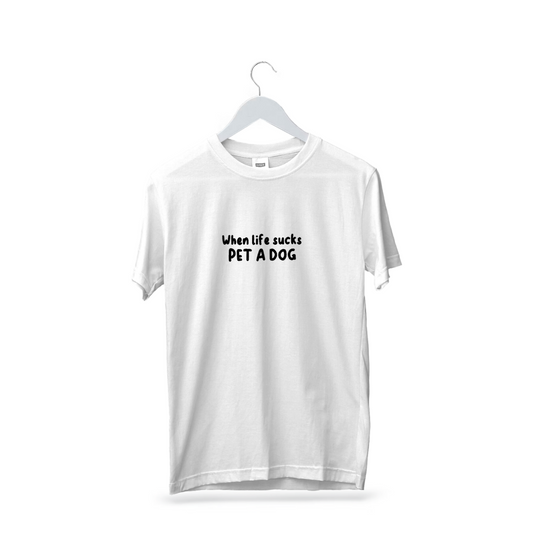 Playera "Pet a dog"
