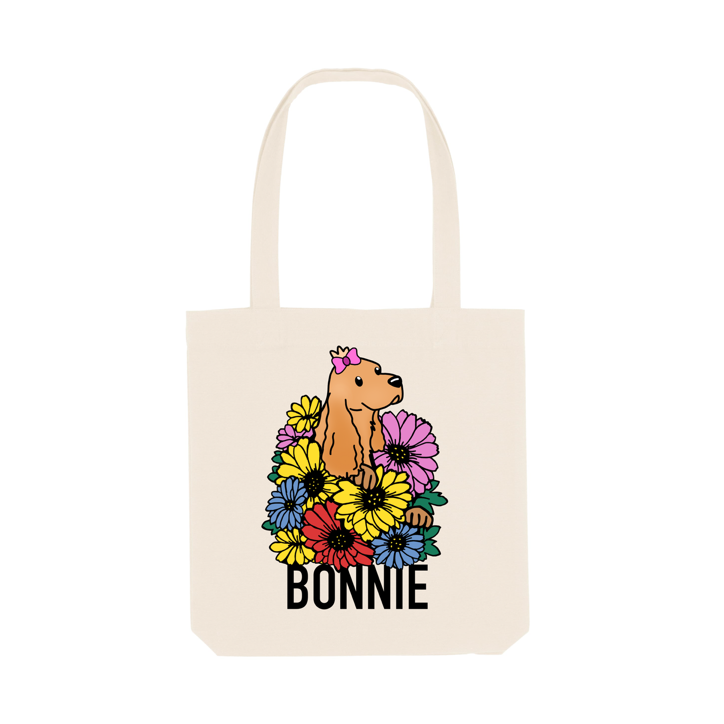 Playera/ tote bag "FlowerBonnie" ft Woof by Bonnie