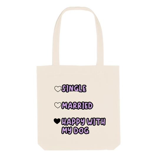 Tote bag "Happy w/ my dog"