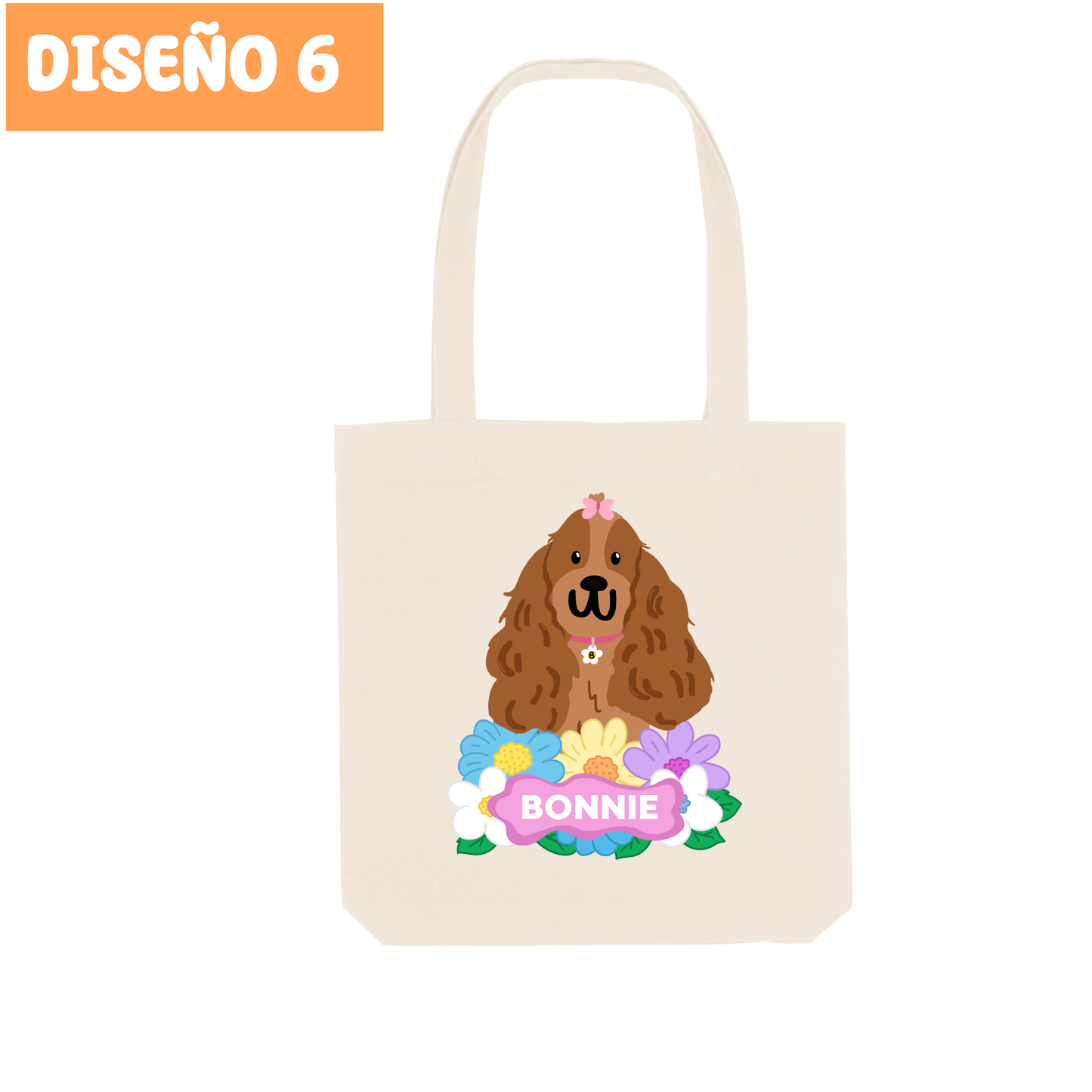 Tote bag "Spring" ft Woof by Bonnie